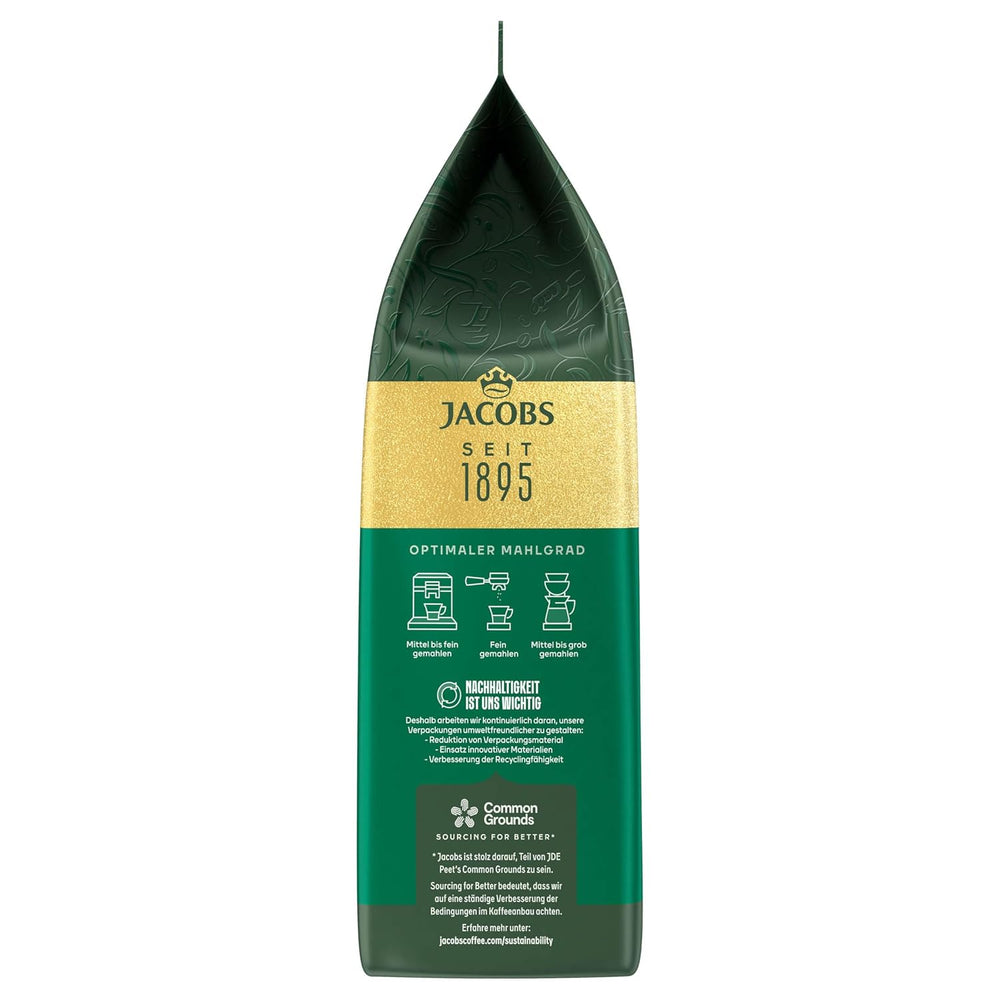 Jacobs Krönung Crema, Cafea boabe întregi, pachet de 4 (4 x 1000 g)