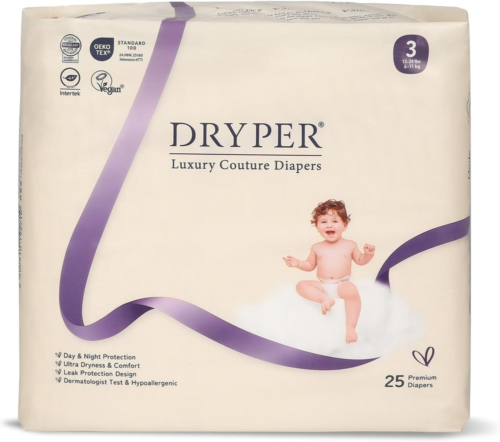 Miljøvenlige bleer til nyfødte Størrelse 1 (3-5 kg) Ultratynd Blød Hypoallergenisk til følsom hud 3D-lækagebeskyttelse Premium dag- og natbrugsvådhedsindikator 180 tal