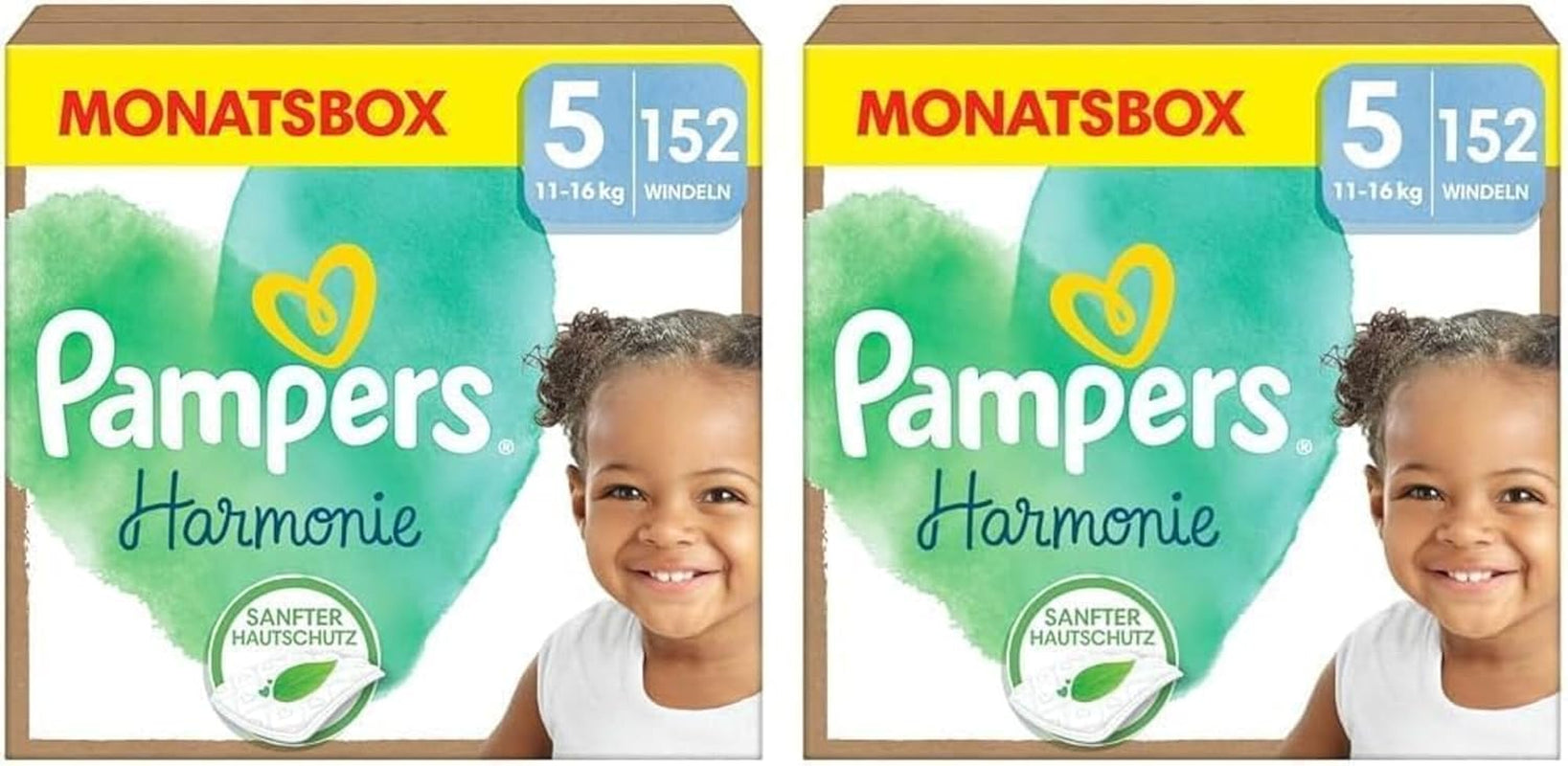 Pampers Harmony bleer størrelse 4, 174 bleer, 9 kg-14 kg, skånsom hudbeskyttelse med 100 % Pampers beskyttelse