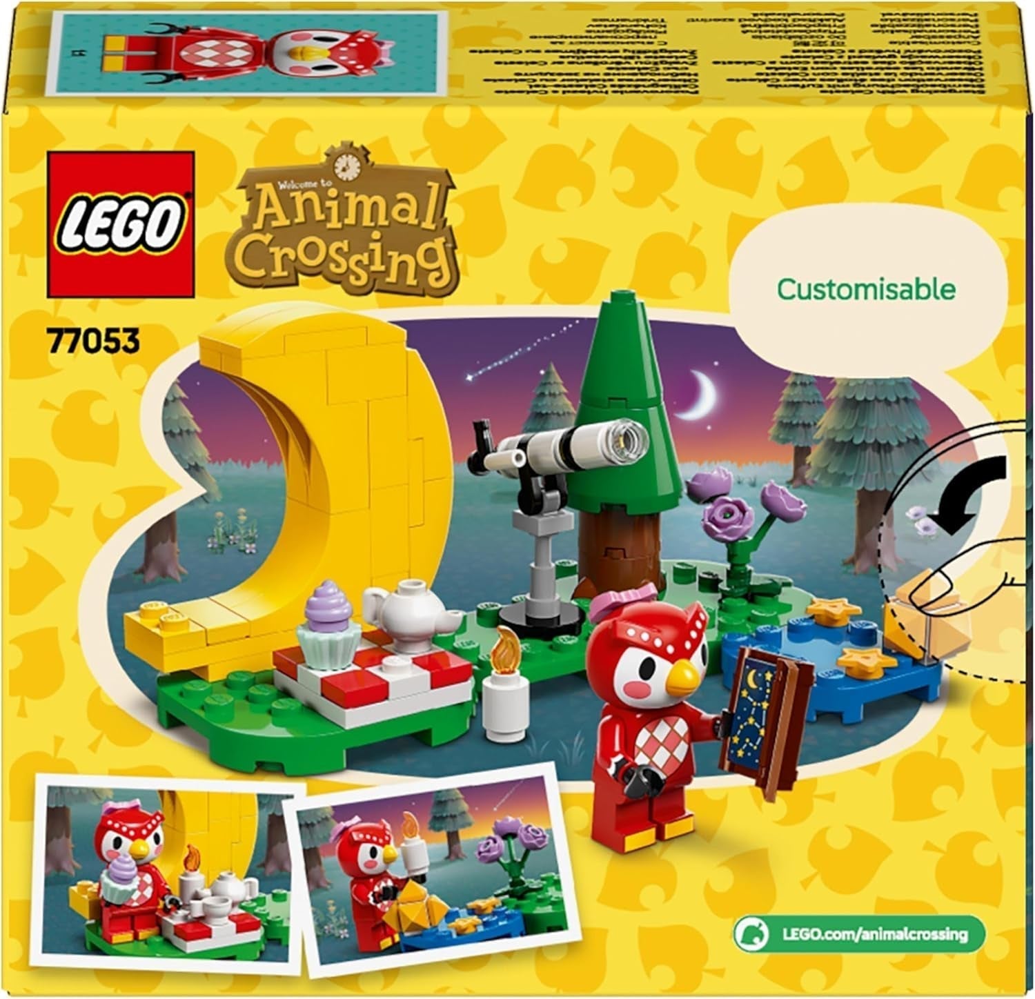 LEGO Animal Crossing Stargazing med Eufemia, Byggesæt til børn, Fantasifuldt Rollespil Videospilsæt, Legetøj til 6-årige piger og drenge, Figurdyrelegetøj 77053 Byggesæt Besuche den LEGO-Store