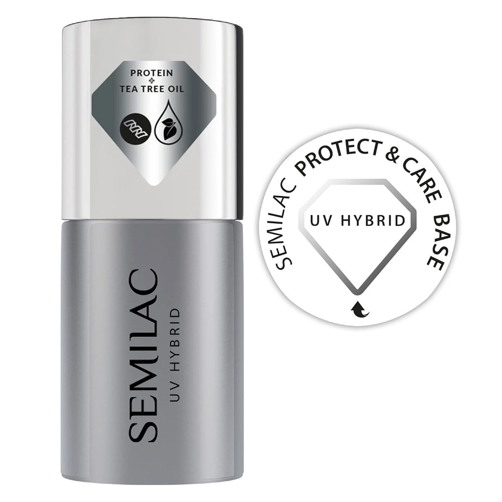 Semilac Pure & Clean UV neglelak base 7ml – Selvnivellerende hybrid base til følsomme negle