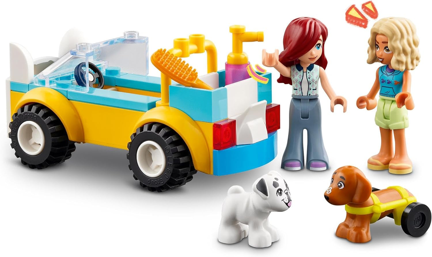 LEGO Friends mobil hundefrisørstue, legetøjslegesæt til legetøj, legetøj til børn med 2 figurer og 2 hunde til piger og drenge fra 4 år, hundeplejesæt 42635 Byggesæt Beuche den LEGO-Store