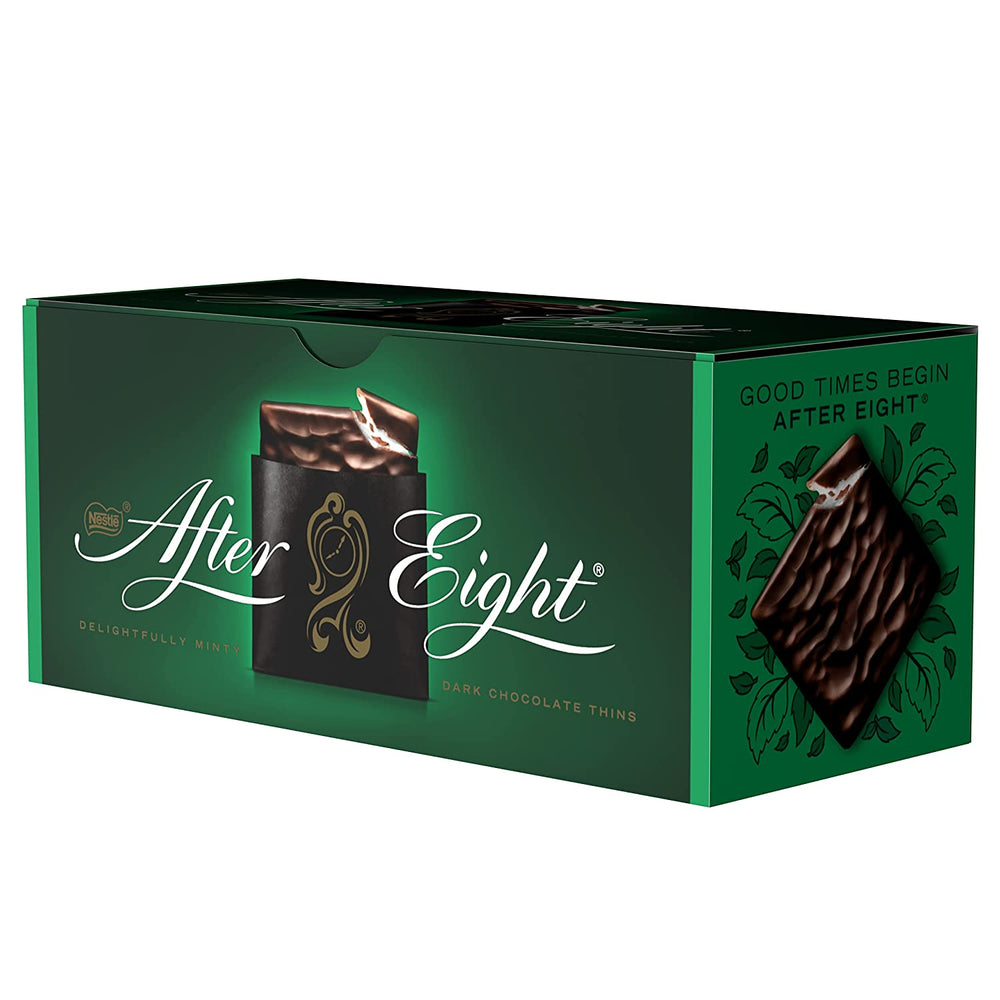 NESTLÉ AFTER EIGHT Tynde mørke chokoladefirkanter med myntecremefyld til feinschmeckere Pakke med 5 (1 x 200 g)