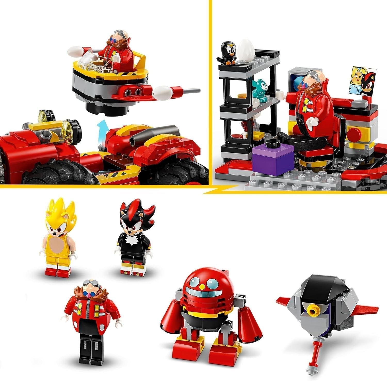 LEGO Sonic the Hedgehog Super Sonic vs. Egg Drillster Adventure Videospil Sæt Kids Gift Shadow og Dr Eggman Sæt til drenge og piger 8 år 76999 Byggesæt Besuche den LEGO-Store