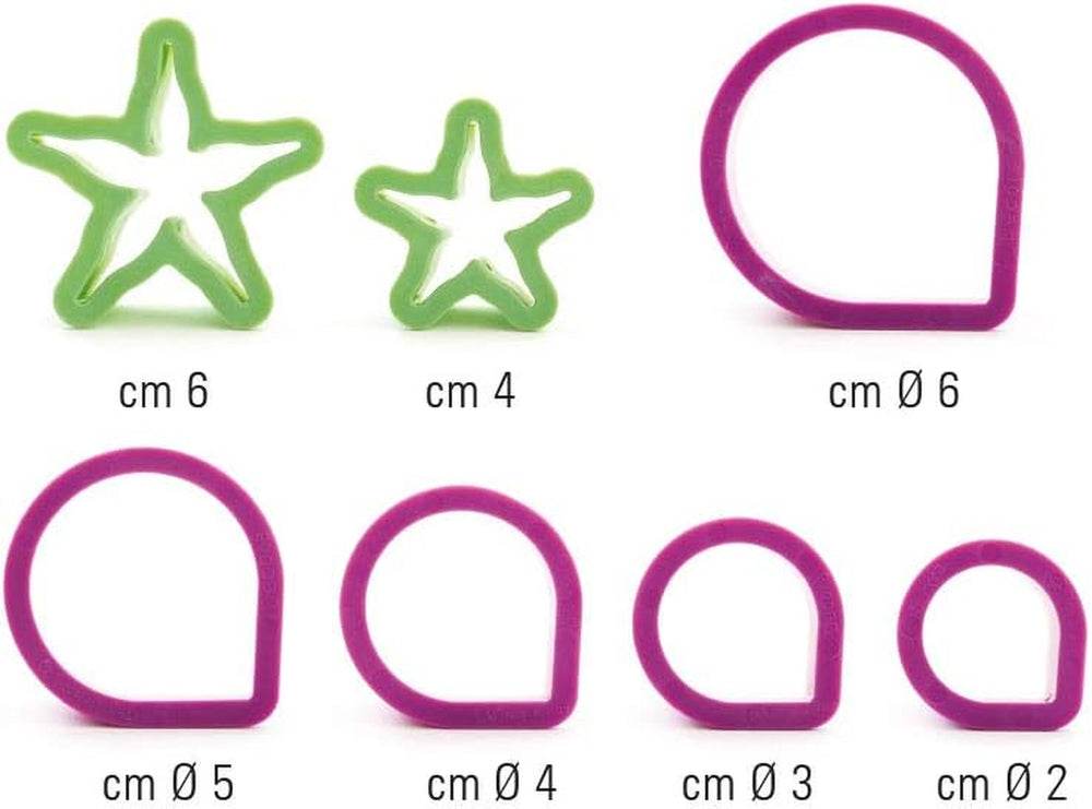 KIT 7 fræsere Rosen-sæt, plastik, lilla, 8,5 x 8,5 x 5 cm