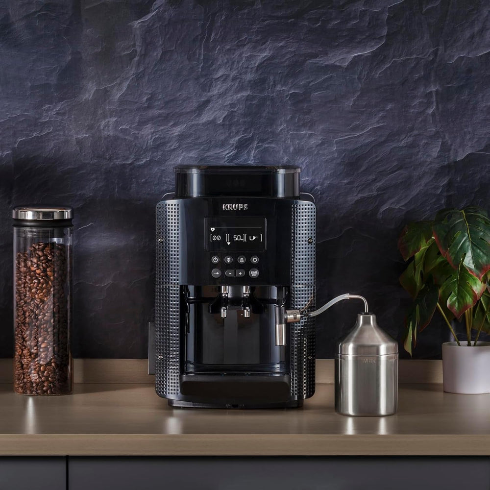 Espressor Krups Roma EA81M8 1,7 l, 3 setări de temperatură, 3 texturi de cafea măcinată, Negru