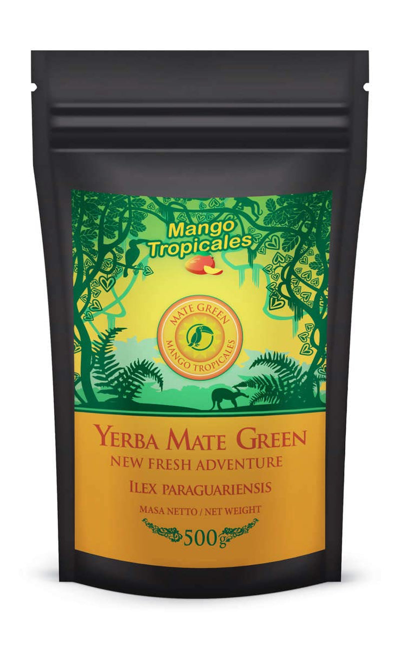 Set ceai Yerba Mate ● Ceai Mate  Mango Tropicales 500G ● Set ceai Mate 4X25G ● Ceai Mate cu fructe ● Ceai Yerba Mate cu mango, ananas, lămâie