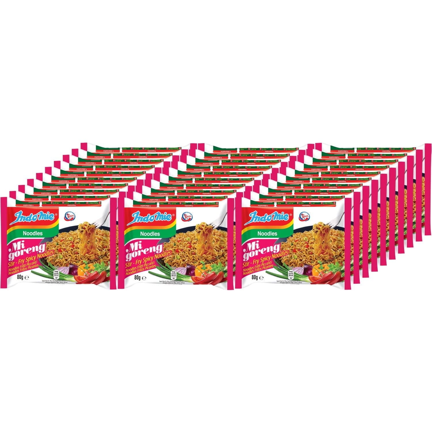 INDOMIE - Instant Mi Goreng Nudler - Multipak (40 x 80 g)