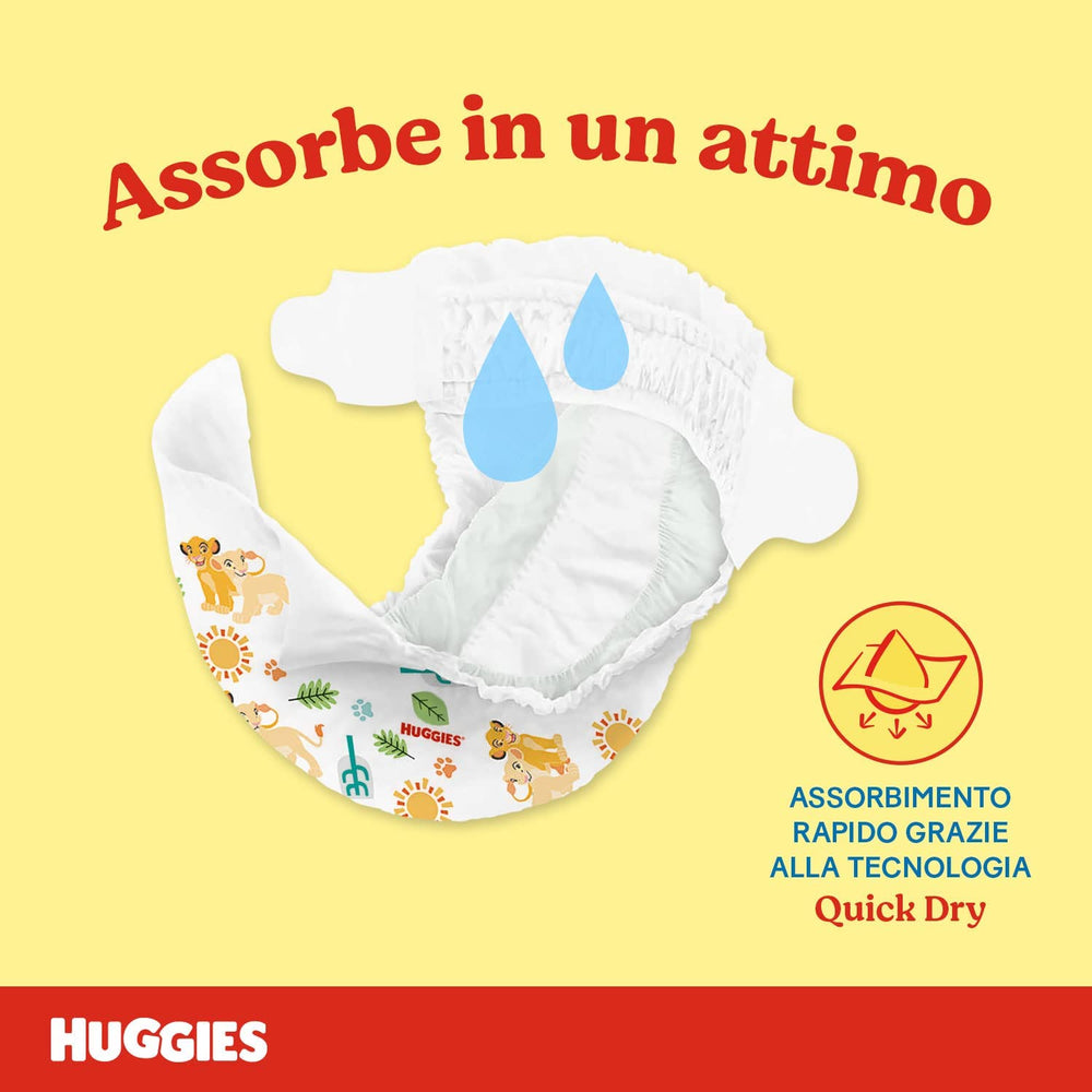 Huggies Unistar bleer, størrelse 4 (7-14 kg), pakke med 128 bleer (basic)