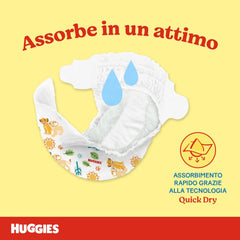 Huggies Unistar bleer, størrelse 4 (7-14 kg), pakke med 128 bleer (basic)