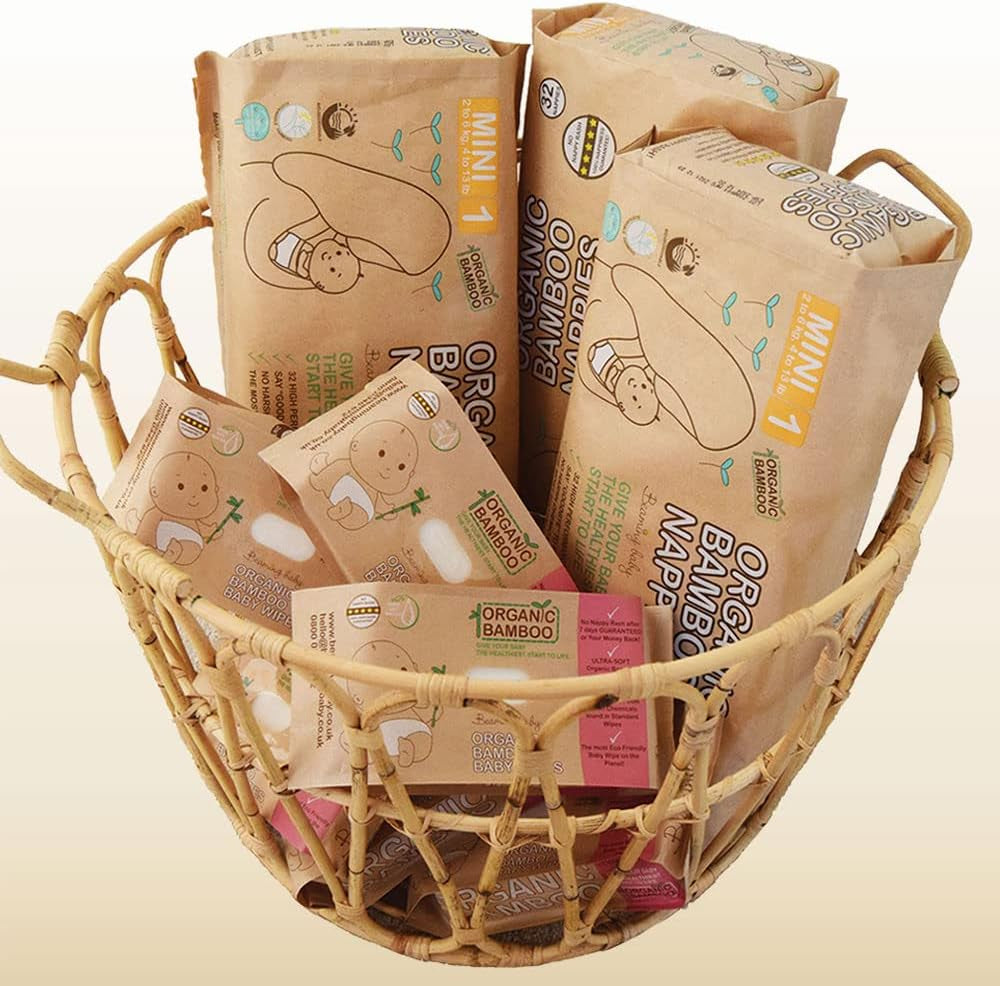 Økologiske bambusbleer Størrelse 6 Velegnet til 16+kg 20-pak bleer