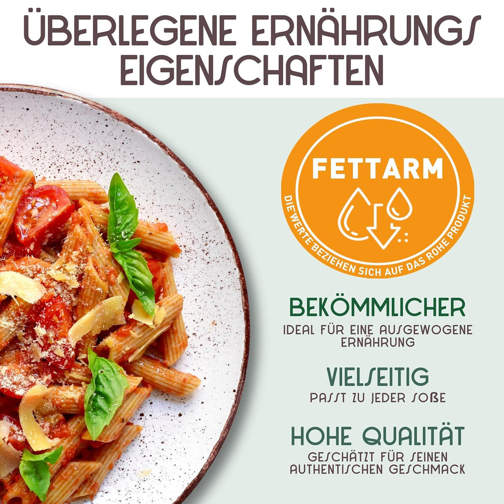 Økologisk Penne Rigate Pasta N.91 - 500 g fedtfattig hvedepasta - Kilde til fibre og protein