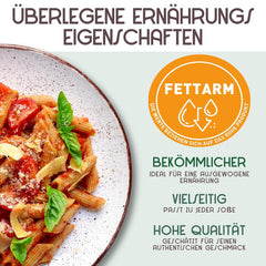 Økologisk Tortiglioni Pasta nr. 89 - 500g Fedtfattig hvedepasta – Lavt fedtindhold – Kilde til fibre og protein