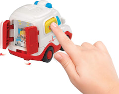 Vtech TUT TUT Baby Flitzer - Ambulanță - Mașină de jucărie cu muzică, buton luminos, propoziții și sunete interesante - Pentru copii cu vârsta cuprinsă între 1-5 ani, 8,8 x 5,5 x 7 cm Jucarii Bebe Naty Shop