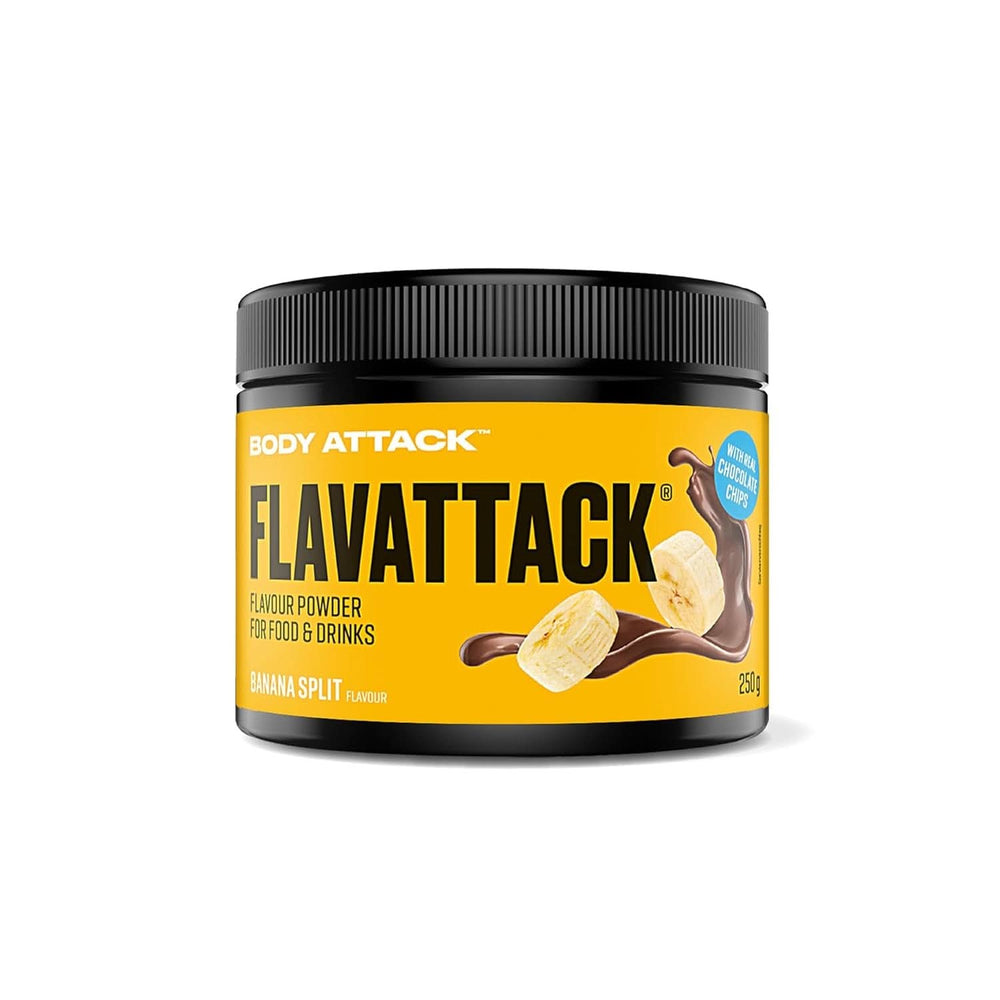 Body Attack Flavattack®, Double Choc Brownie, 250G / 83 portioner Aromas Naty Shop 250 gram Banana Split
