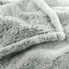 Aqua-Textil Fluffy kæletæppe 150 X 200 Cm Grå Hvid Melange Plys TV-tæppe Sengetæppe Sherpa Fleece Oeko-Tex Ottawa Senge og tæpper Besuche den aqua-textil-Store