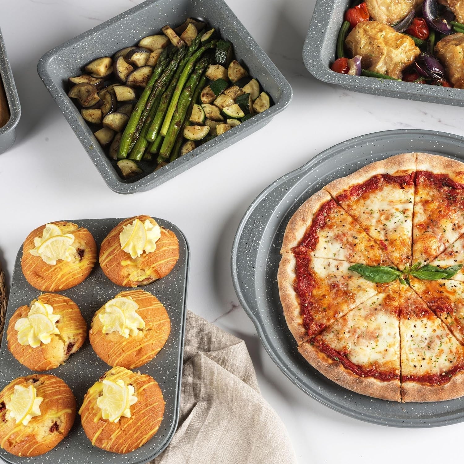 Salter, bageplader, forskellige former og størrelser, grå Forme og bageplader Naty Shop