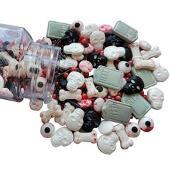 Decoratiuni comestibile, bombonele si sprinkles, pentru Halloween, 100 grame Sprinkles Naty Shop Piatră funerară de Halloween