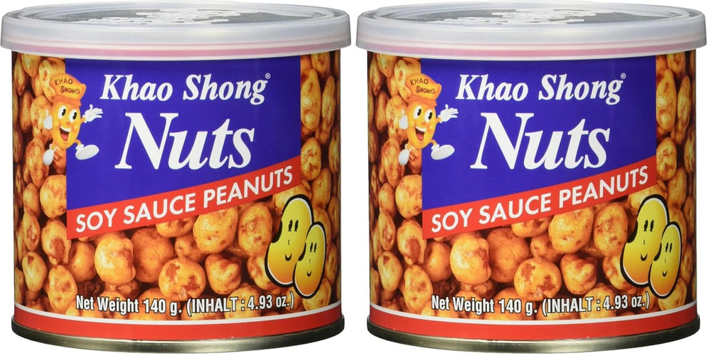 Khao Shong stegte grønne ærter med wasabi, sprøde ærter i en krydret dej, et fedtfattigt alternativ til nødder, medium krydret, 1 dåse på 140 g | 140 g (1 pakke)