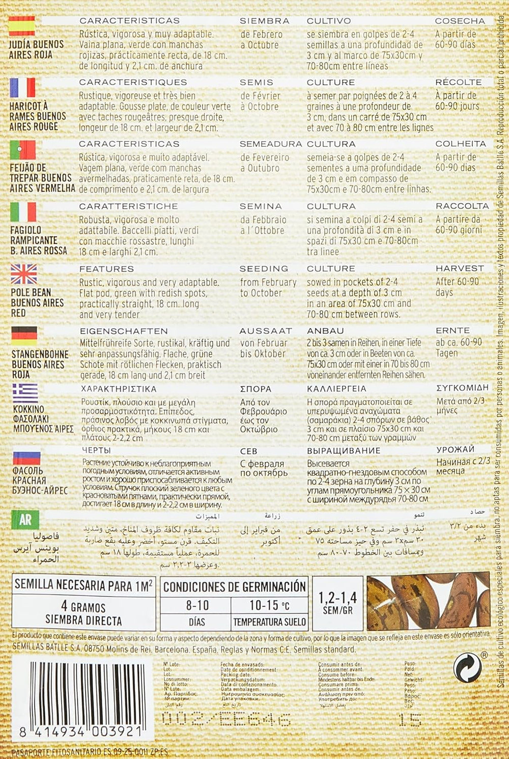 Bio Samen - Rote Rankbohnen Buenos Aires (20-50 Samen - Bio)