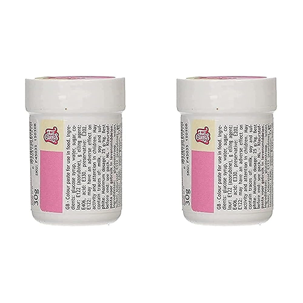 Colorant alimentar concentrat Funcakes Paste Color Pink; pentru aluat, cremă, fondant, marțipan, aluat, pastă de modelat și pastă de flori. Halal și Kosher. 30 g