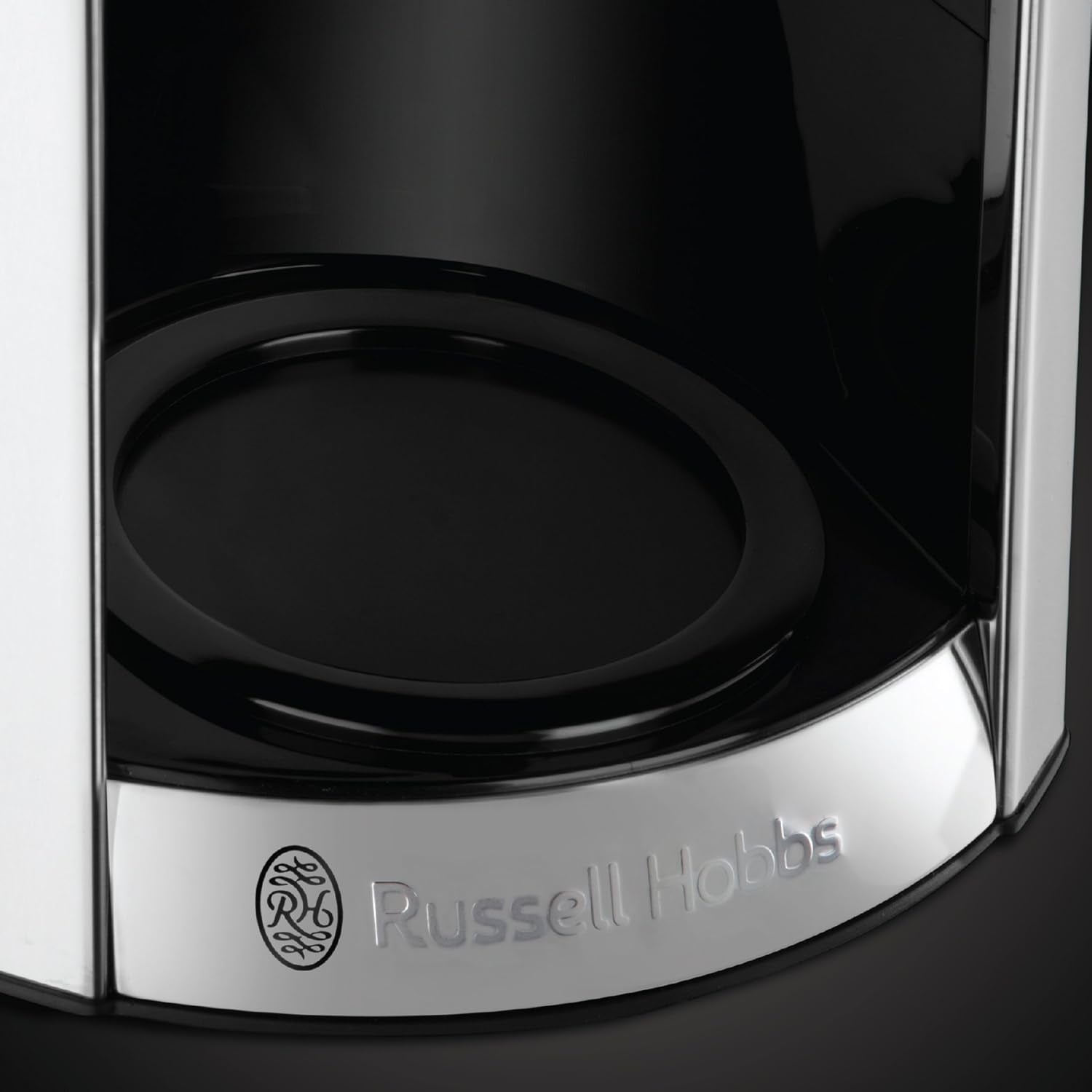 Cafetieră Russell Hobbs Luna Grey [Temporizator digital, Cap de duș pentru extracție și aromă optime] (1 până la 12 cești, Carafă din sticlă de 1,5 l, Placă de încălzire, 1000 W) Cafetieră cu filtru 23241-56