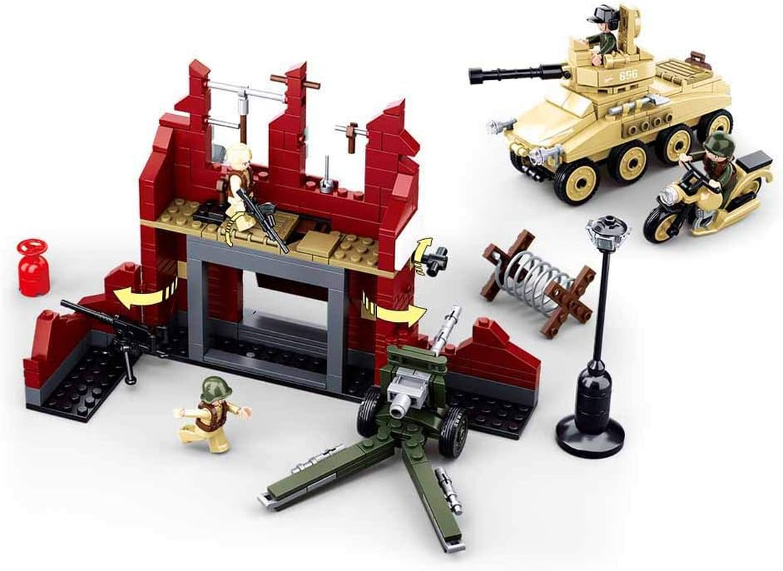 WWII - Kampf um Stalingrad (479 Teile), Spielset, Steckbausteine, mit Spielfigur, für Kinder ab 4 Jahren
