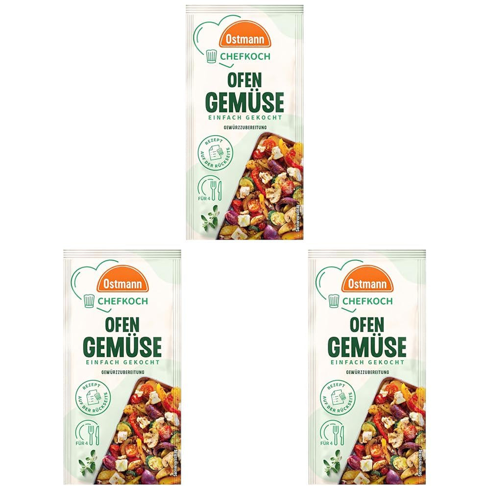 Ostmann Gewürze x Chefkoch - Ofengemüse Gewürzzubereitung | Abgestimmt auf 4 Portionen | Herunder Schritt-für-Schritt-Rezept und Mengenangaben | 14 g i pose