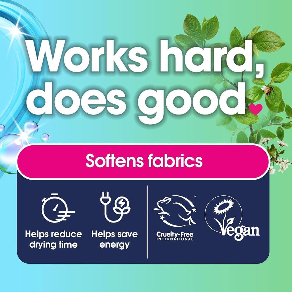 Tørretumblerkugler lavet af nyt, blødere materiale med variabelt design. Indeholder 2 Naty Shop-vaskemidler