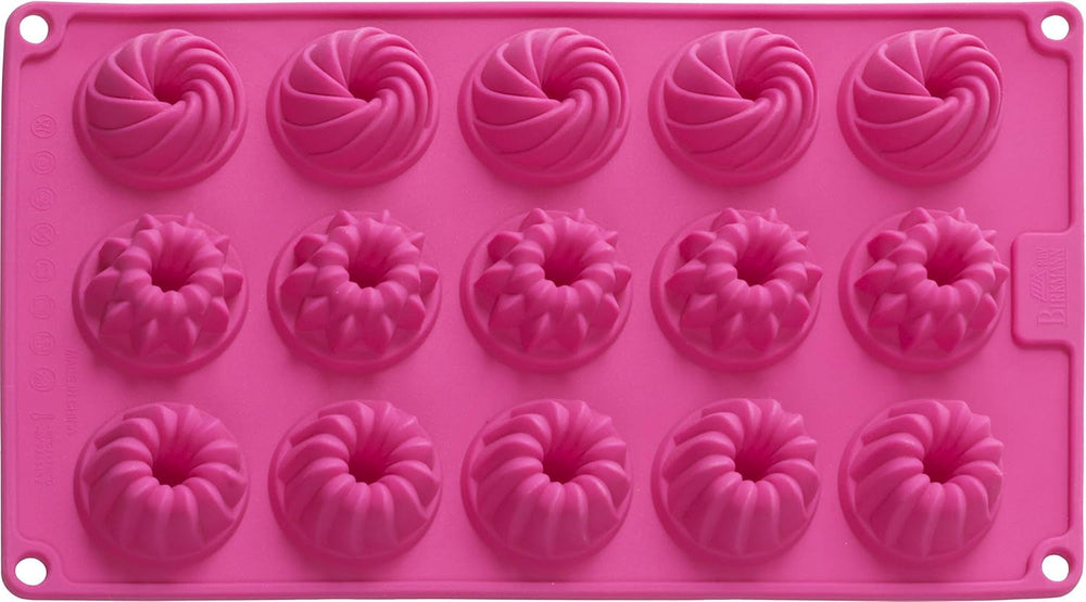 Birkmann, Easy Baking, Donutblech, Backform Für 6 Donuts, Mit Hochwertiger Antihaftbeschichtung, Ø 9 Cm, Mit Rezept, 881631 Forme og bakker til bagning Naty Shop 15Er Gugelhupfform