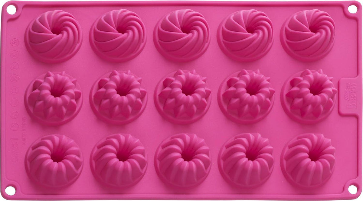 Birkmann, Easy Baking, Donutblech, Backform Für 6 Donuts, Mit Hochwertiger Antihaftbeschichtung, Ø 9 Cm, Mit Rezept, 881631 Forme og bakker til bagning Naty Shop 15Er Gugelhupfform