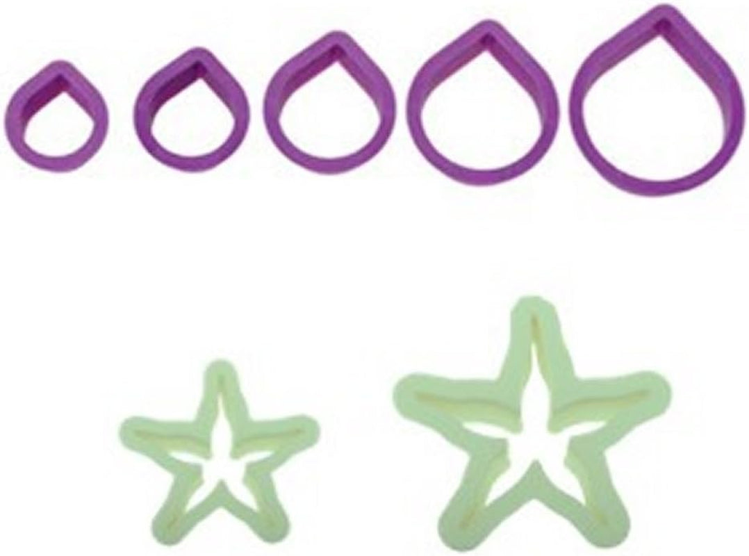 KIT 7 fræsere Rosen-sæt, plastik, lilla, 8,5 x 8,5 x 5 cm