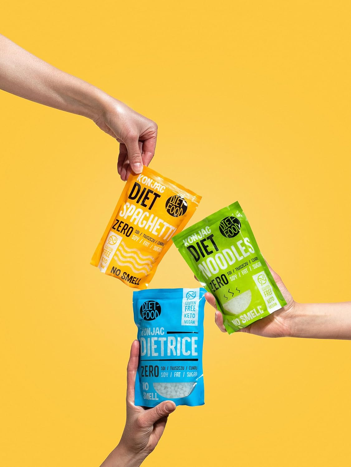 Diæt Shirataki Nudler | Low Carb Konjac Nudler | 200 gram veganske lavkalorie fedtfri sojafri glutenfri vandopløselige diætnudler