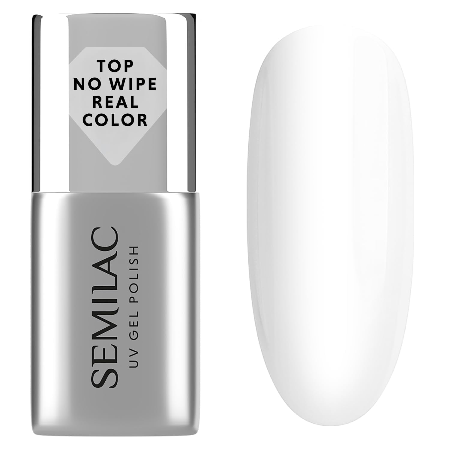 Semilac Top Coat Neglelak 7ml, Innovativ, UV/LED, Hybrid Neglelak, Blank finish, Beskytter, Gennemsigtig