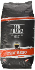 Der-Franz Espresso Coffee, Intensitate 5/5, Arabica și Robusta, boabe întregi, 4 X 1000 G Cafea Naty Shop