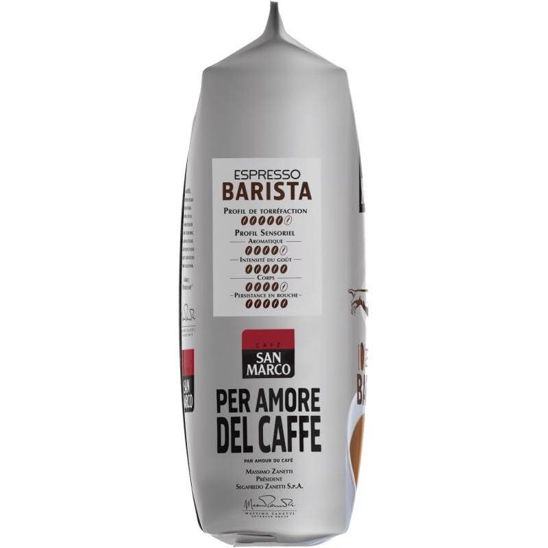 San Marco – Boabe de cafea San Marco Café Barista 1 kg – 2 bucăți – Se vând la set