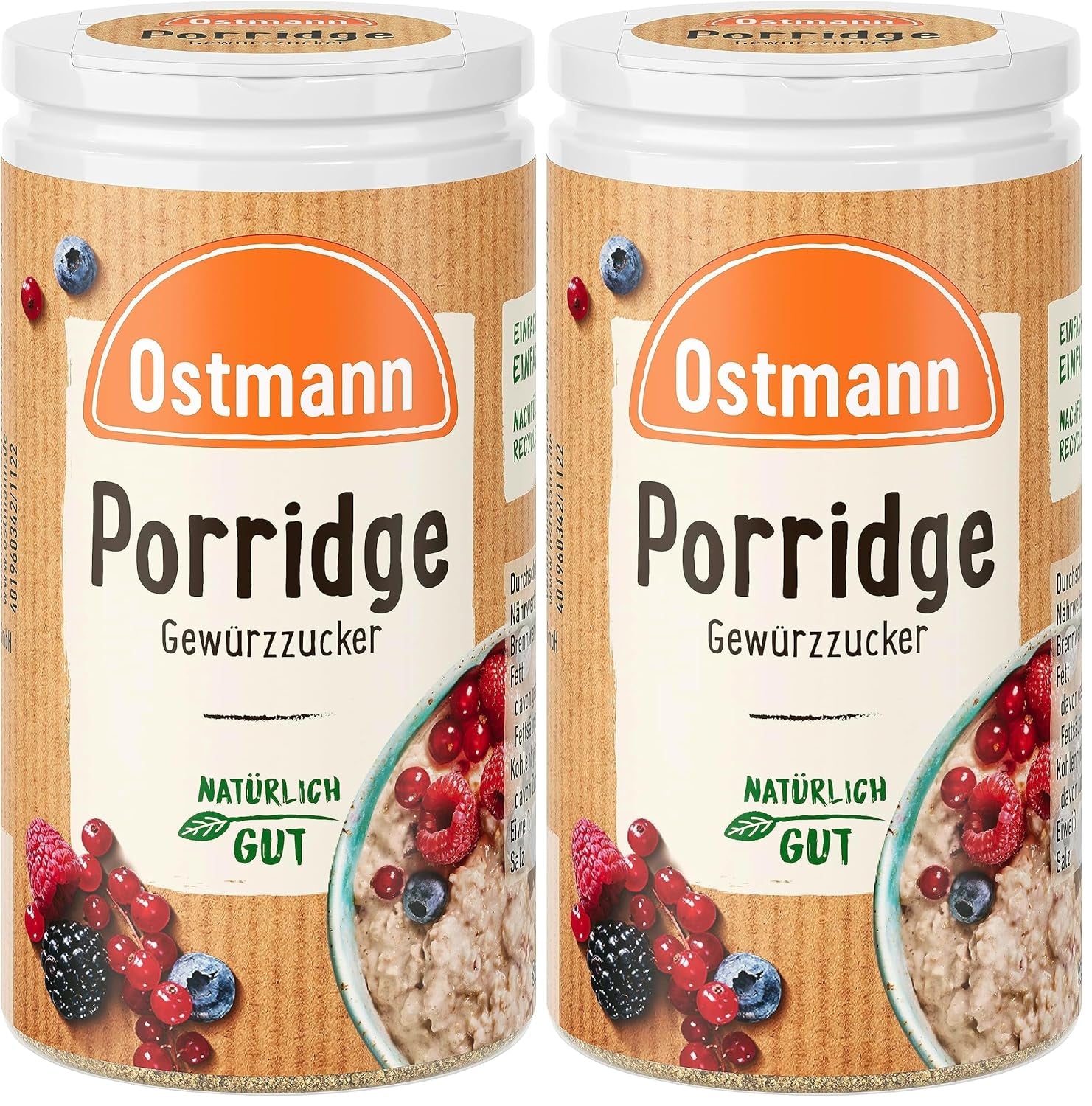 Ostmann Krydderier - Krydret grødsukker, kanel og kakao-aromablanding, til krydring af havregryn, risengrød og andre søde specialiteter, vegansk, 60 g (pakkedesign kan variere)