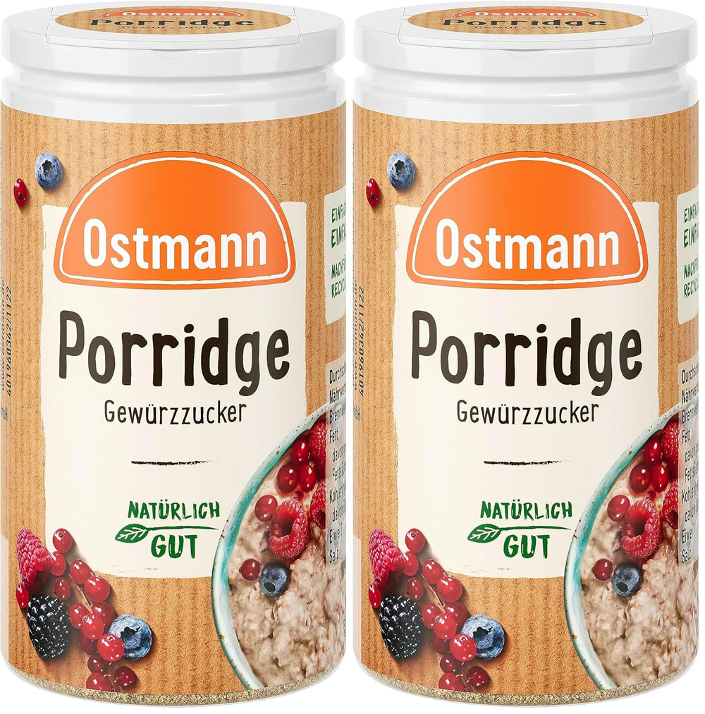 Ostmann Krydderier - Krydret grødsukker, kanel og kakao-aromablanding, til krydring af havregryn, risengrød og andre søde specialiteter, vegansk, 60 g (pakkedesign kan variere)