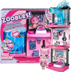 Zoobles Magic Mansion Casă de vis transformabilă cu 6 camere, tobogan și accesorii