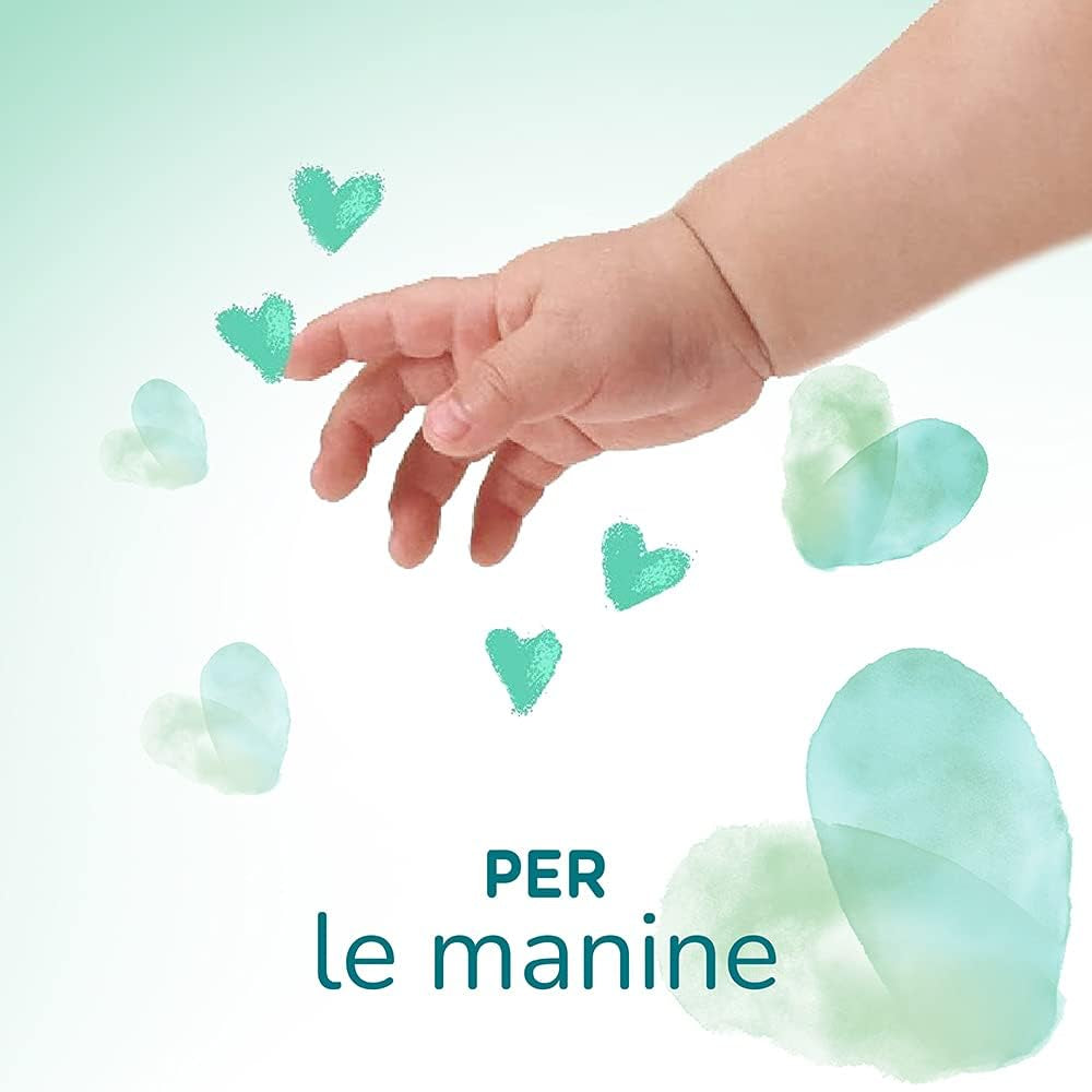 Pampers Acqua Pura babyservietter 468 count (3 pakke) - 99% vand, 100% bomuld, 0% plastik, alkohol og parabener - ideelle renseservietter til følsom hud, fugtig, uden tilsatte ingredienser