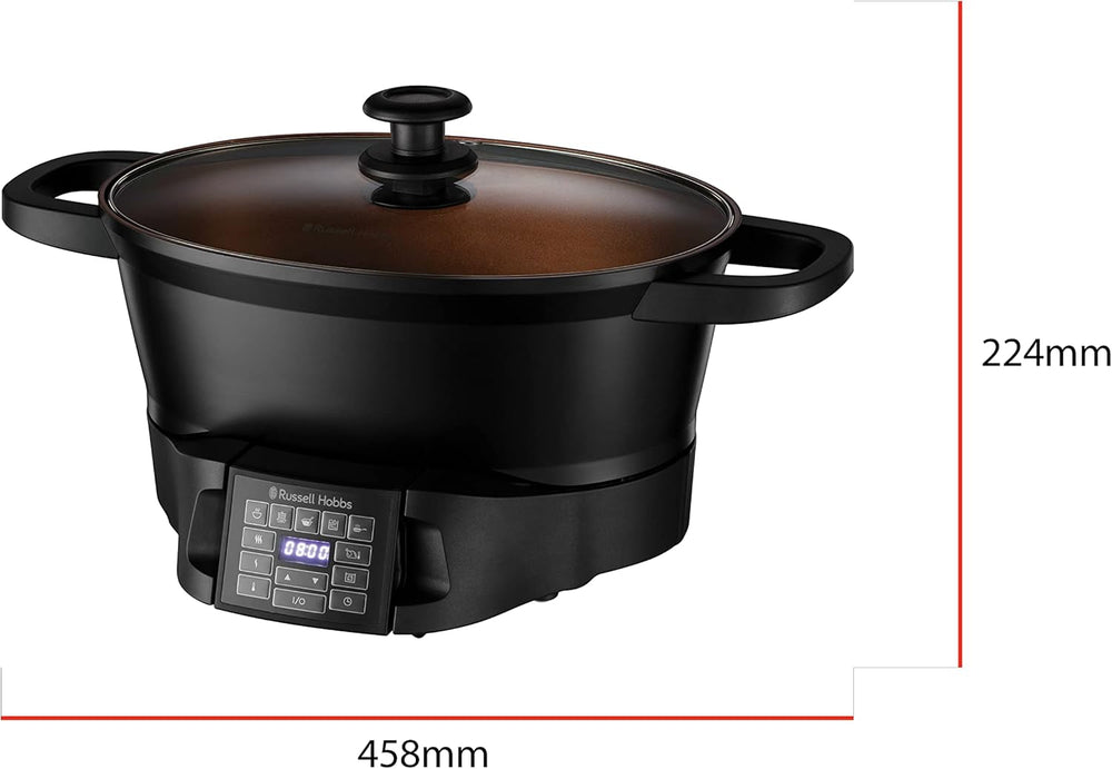 Multicooker Russell Hobbs 6.5L, afișaj digital, 8 funcții de gătit Slow Cooker Naty Shop