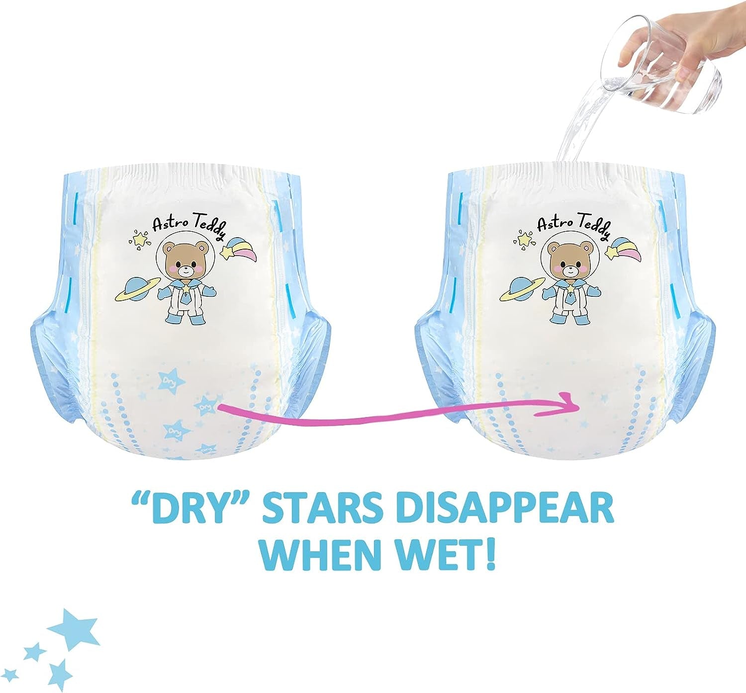 Bleer med tryk til voksne 5500-5800ml 2 pakke, 3 prints tilfældigt udvalg - Astro Babies (L)