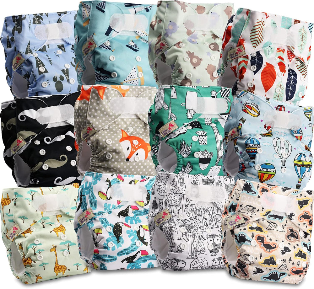 Littles og Bloomz genanvendelig ble FLV2-0602, standard krog og løkke lukning, 6 bleer