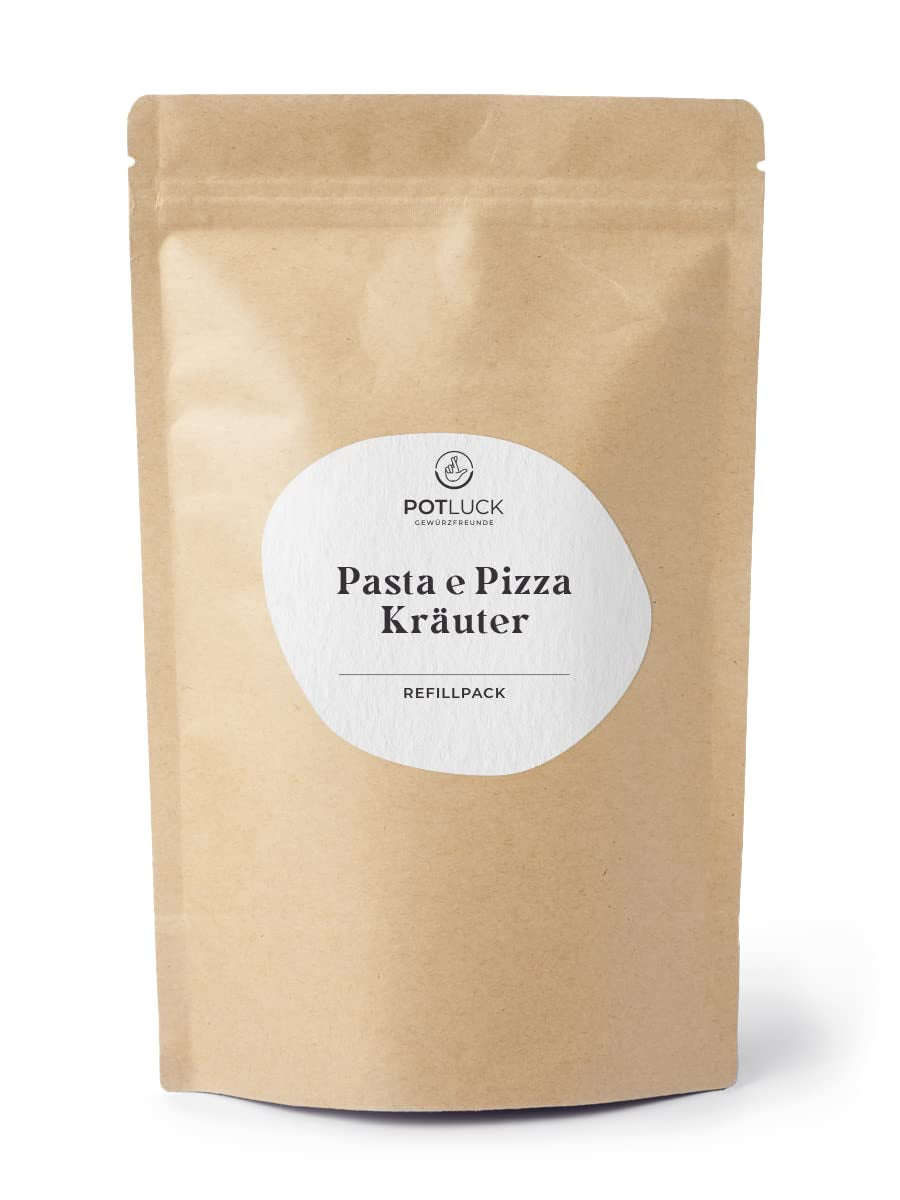 Potluck | Pasta og Pizza Kräuter | Gewürzzubereitung im Keramiktopf | 40 g | Vegansk, glutenfri og med naturlige ingredienser