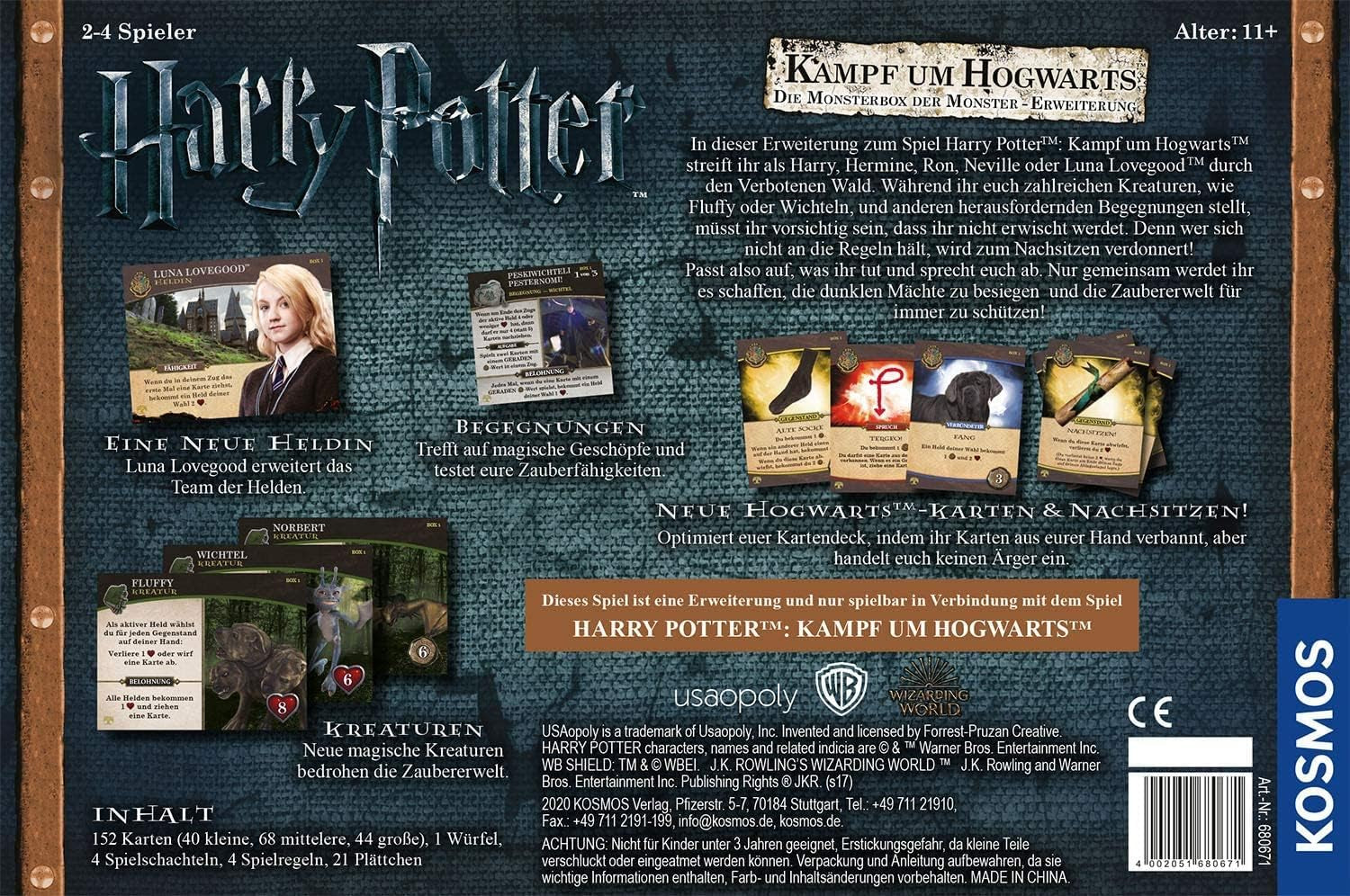 Kosmos 680671 Harry Potter Battle for Hogwarts Expansion - Monster Box - Harry Potter Battle for Hogwarts Spiludvidelse for 2-4 spillere i alderen 11+