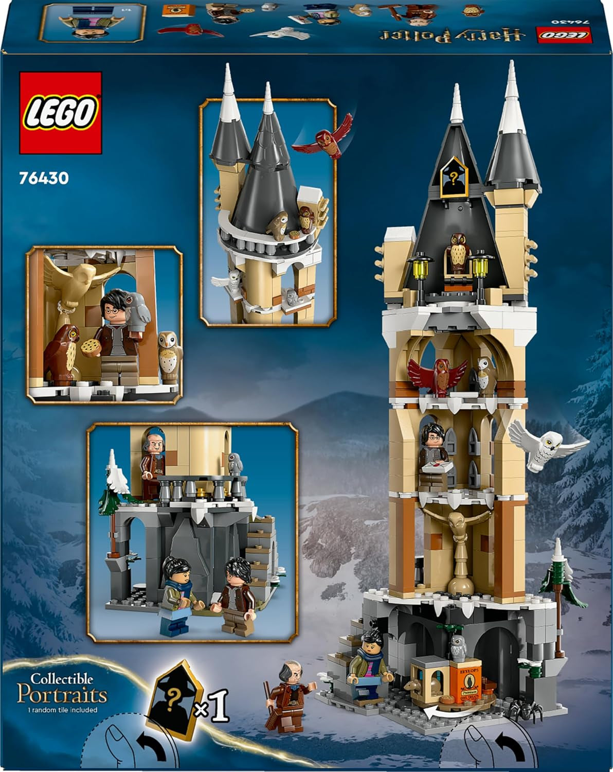 LEGO Harry Potter Owlery på Hogwarts Slot, eventyrsæt med legetøjsdyr og 3 minifigurer, filmlegetøj til børn, gave til piger, drenge og alle fans fra 8 år 76430 Byggesæt Besuche den LEGO-Store