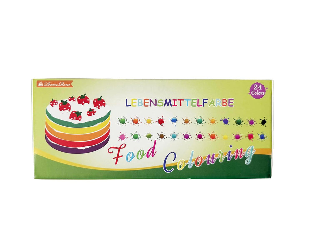 Colorant alimentar - Set de 24 de culori colorant alimentar lichid pentru copt torturi, fursecuri, fondant, macaroane - Colorant alimentar pentru decorarea torturilor, săpunuri DIY, colorant pentru artizanat - 6 ml fiecare