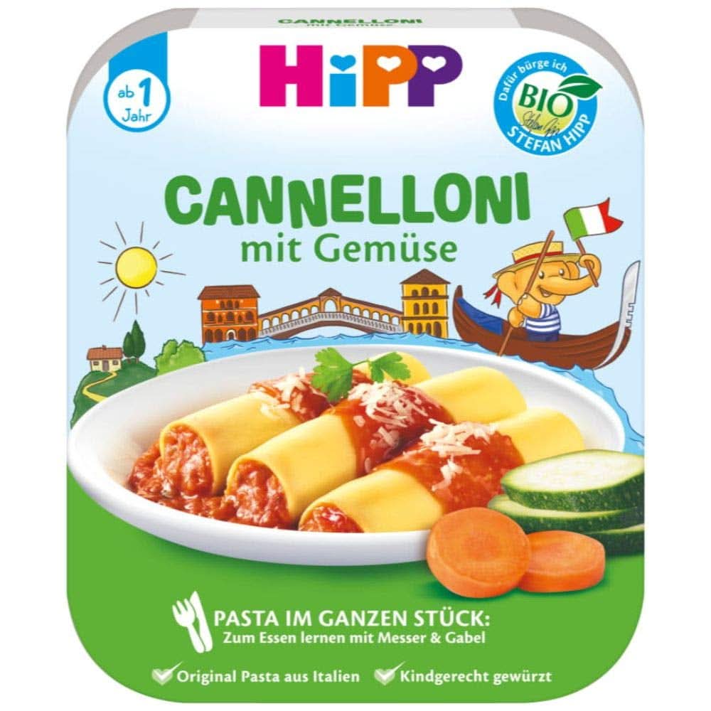 Hipp Cannelloni med grøntsager, pakke med 6 (6 x 250 gram) Mor og barn Naty Shop