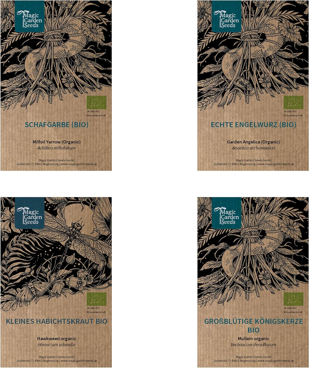 Althergebrachte Kraft- Und Schutzpflanzen (Bio) - Samen-Geschenkset Mit 4 Sehr Alten, Traditionellen, Magischen Kräutersorten