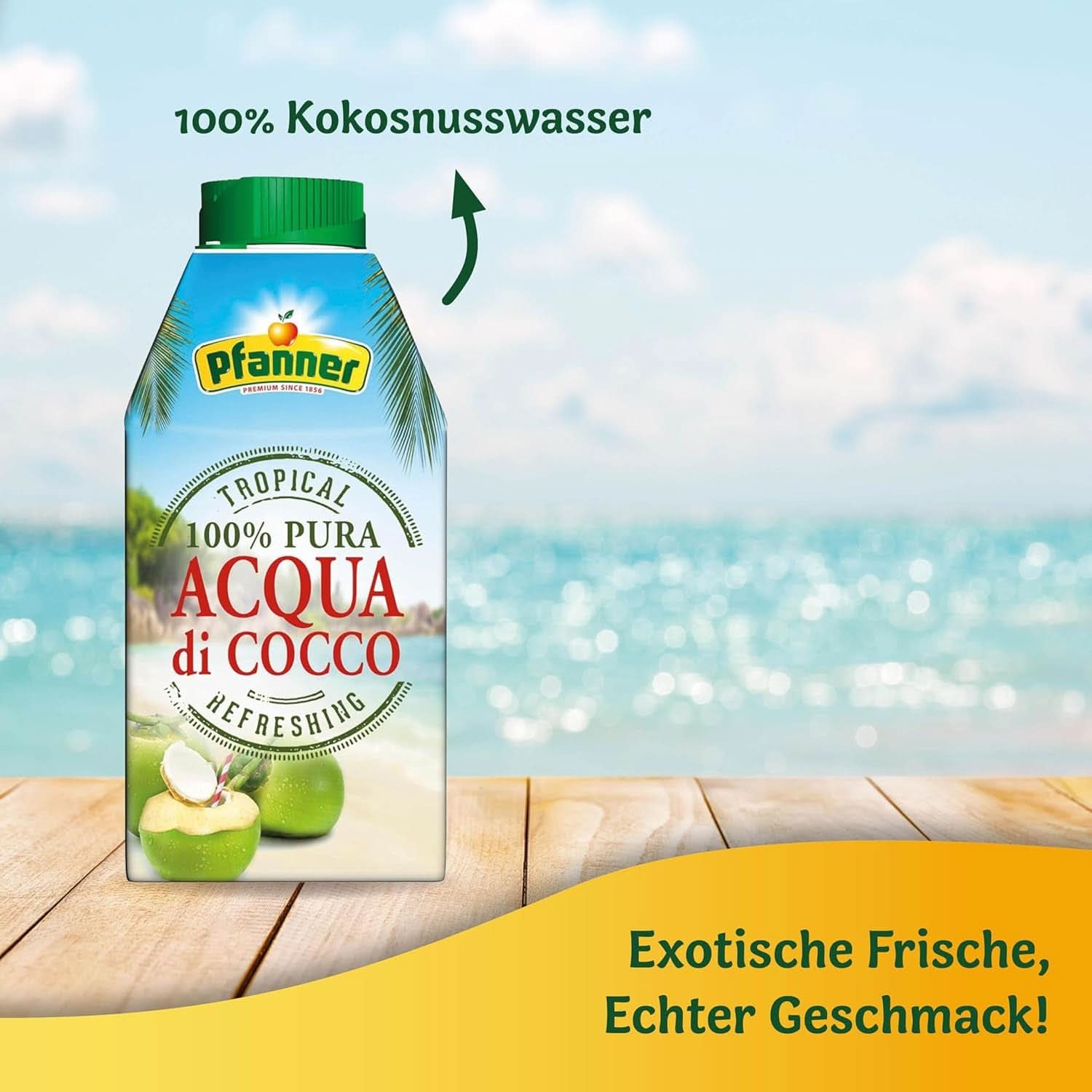 Pfanner Coconut Water Drink (8 X 500 ml) - Kokosvand uden sukker Naty Shop